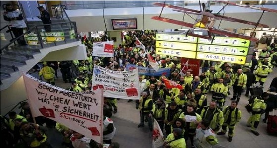 بالصور.. إلغاء 137 رحلة طيران بمطاري برلين بسبب إضراب العاملين