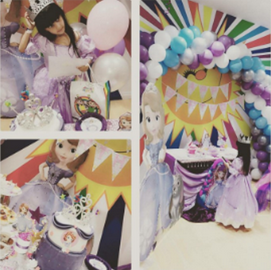 زينب العسكري تحتفل بعيد ميلاد الحلا..