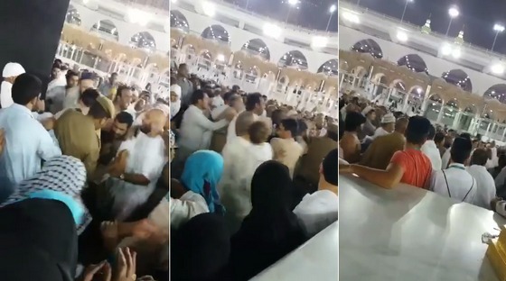 رئاسة الحرمين تزيل أثار البنزين من أستار الكعبة المشرفة