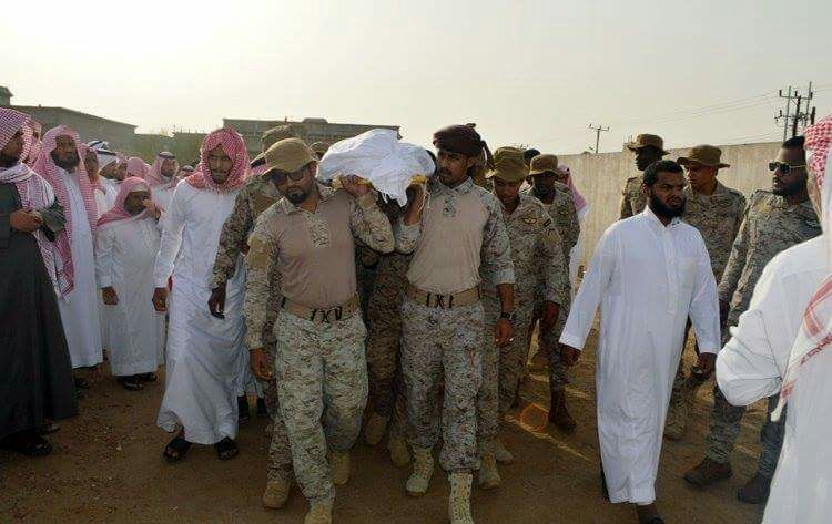 بالصور .. تشييع جثمان شهيد الواجب أحمد دهل بصامطة