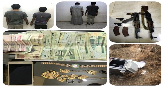 شرطة جازان تفك غموض عدد من السرقات بالعيدابي وتطيح بالتشكيل العصابي