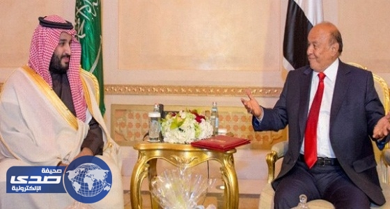 الرئيس هادي يلتقي الأمير محمد بن سلمان وولي عهد أبو ظبي