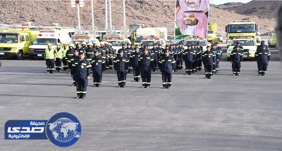 بالصور.. الدفاع المدني يشارك في التمرين التعبوي وطن 87 بأليات متطورة