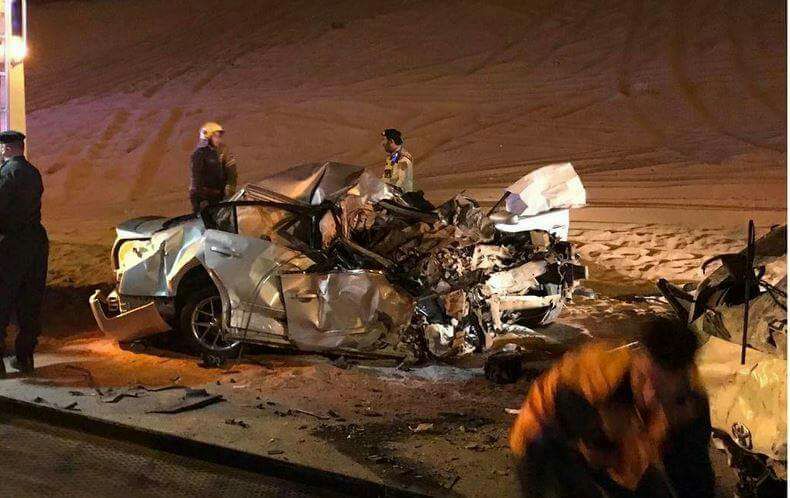 الإمارات : حادث مروع يسفر عن مصرع عربي واصابة اسيويين برأس الخيمة