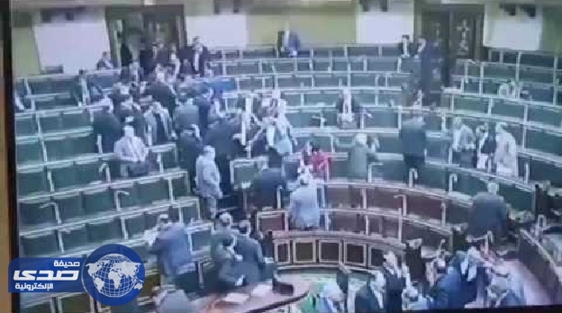 بالفيديو .. اشتباك بالأيدي بين نواب داخل البرلمان المصري
