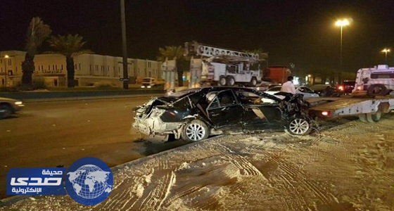 مصرع وإصابة 6 أشخاص فى حادث تصادم بطريق حريملاء &#8211; الرياض