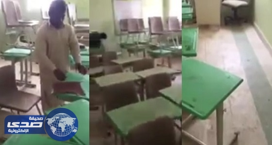 بالفيديو.. إخلاء مدرسة من الطلاب بسبب موجة الغبار