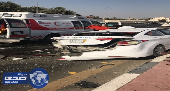 إصابة 3 أشخاص في حادث تصادم علي طريق الملك عبد العزيز بجدة