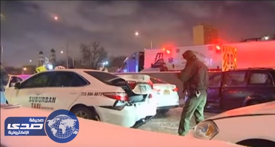 بالفيديو.. تصادم 34 سيارة بأحد الطريق السريعة في ولاية شيكاغو الأمريكية