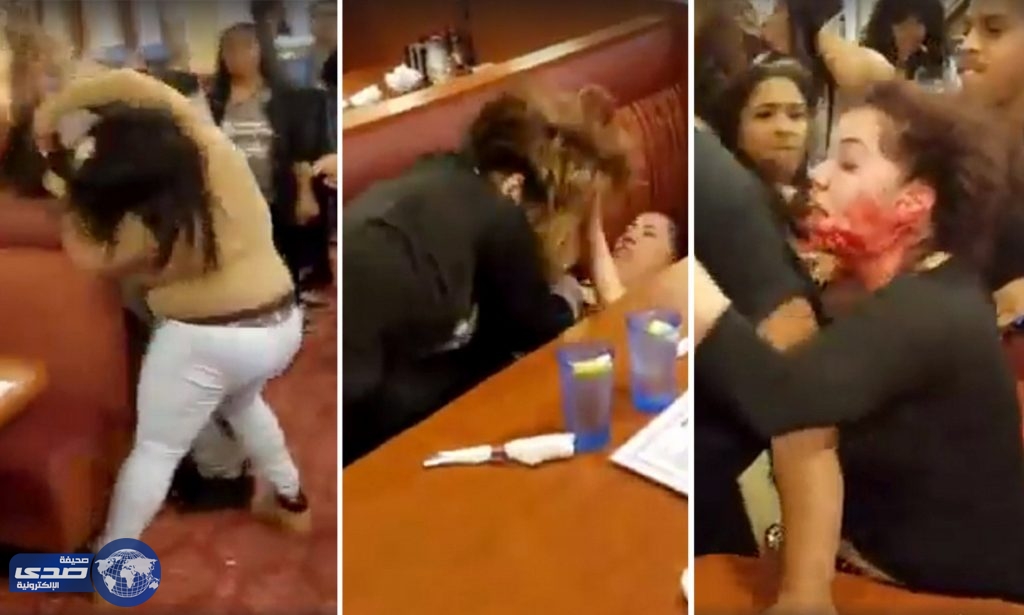 بالفيديو والصور.. مشاجرة بين 4 نساء داخل مطعم