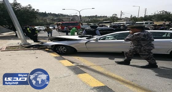 إصابة عدد من دبلوماسيي المملكة بعمان في حادث قبل استقبال خادم الحرمين