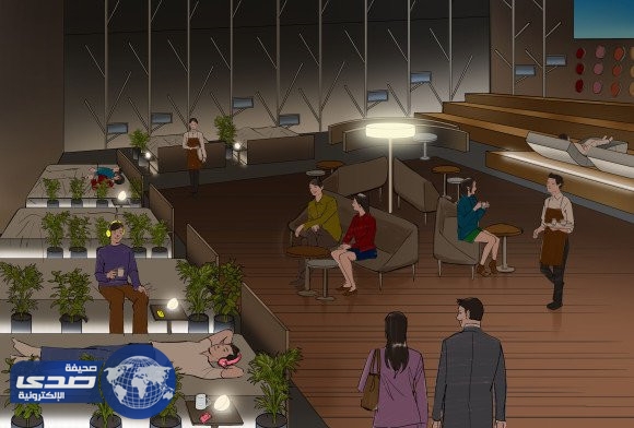 مقهى ياباني يخصص اقسام لنوم الزبائن