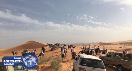استعراض ومسيرة للخيول العربية الأصيلة في رالي حائل
