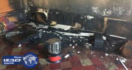 حريق شقة في سكن العاملين بمستشفى الملك عبد الله ببيشة
