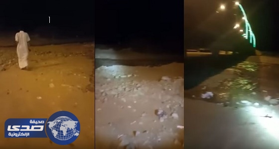 بالفيديو .. تسريب مياه من بحيرة الصرف الصحي يهدد المواطنين في بيش