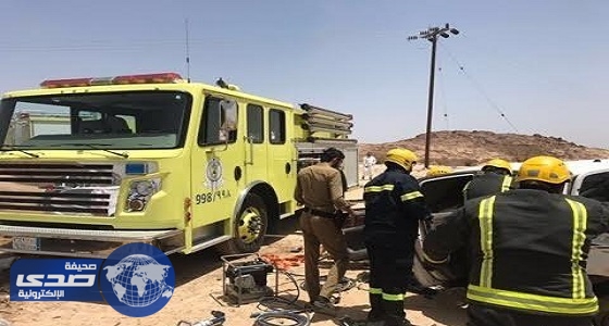بالصور.. وفاة وإصابة 4 أشخاص إثر حادث مروري على طريق بيشة- خميس مشيط