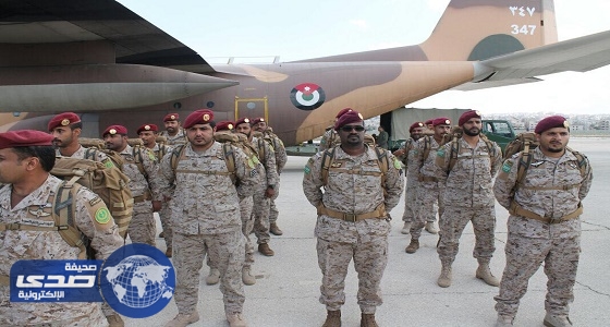 القوة السعودية المشاركة في التمرين الثنائي السعودي الأردني تصل الى عمان اليوم.