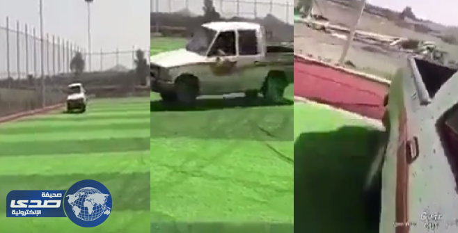 بالفيديو.. شاب يعتدي على الممتلكات العامة بسيارته ويعبث بزرعها في خميس مشيط