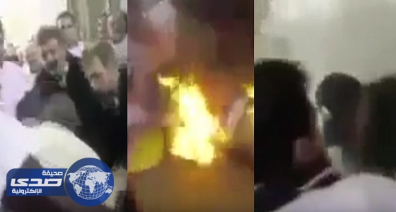 أمنيون إيرانيون يحذرون من ثورة جياع بعد إحراق عسكري نفسه «فيديو»