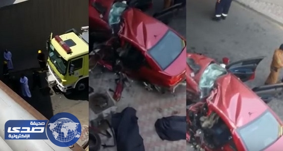 بالفيديو.. مصرع طالبين في حادث مروري بمكة