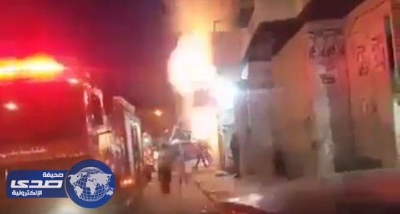 بالفيديو.. انفجار اسطوانة غاز في رجال إطفاء فلسطينيين