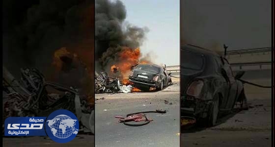 بالفيديو.. مصرع سائق سيارة &#8221; بنتلي &#8221; في حادث مروع على طريق صلبوخ