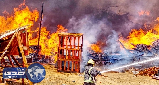 بالصور.. مدني مكة يسيطر على حريق طبليات جنوب جدة
