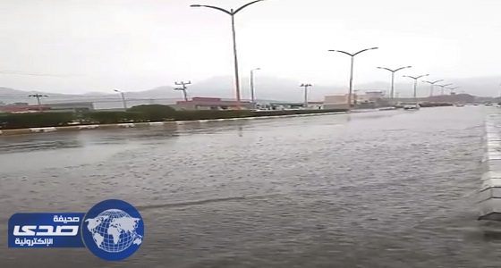 بالفيديو والصور: هطول أمطار من متوسطة إلى غزيرة على محافظة أضم