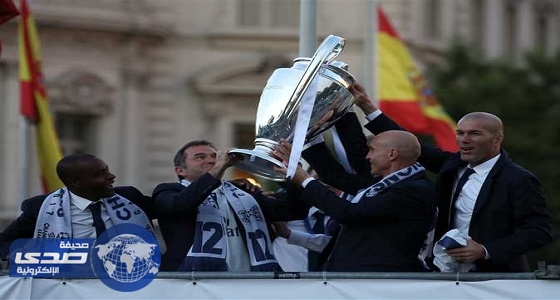 ريـال مدريد يحتفل بلقب دوري الأبطال في مقر حكومة العاصمة الإسبانية