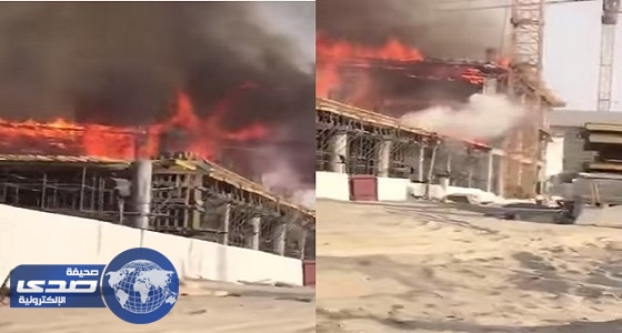 بالفيديو.. حريق مبنى &#8221; قيد الإنشاء &#8221; لبنك الائتمان الكويتي