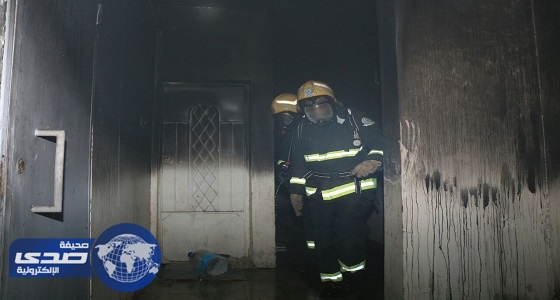 بالصور.. مدني مكة يسيطر على حريقا هائلا في عمارة بالخالدية