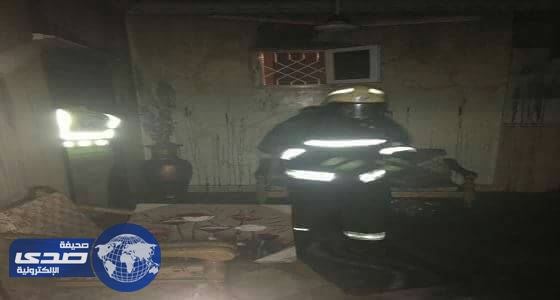 مدني صبيا يخمد حريق نشب في احد المنازل