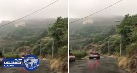بالفيديو.. مناظر خلابة لجبال فيفاء بعد هطول أمطار غزيرة