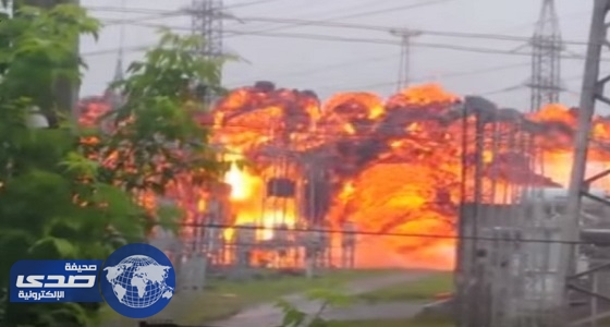 بالفيديو.. لحظة وقوع انفجار في محول كهرباء بروسيا