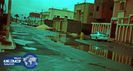 هطول أمطار على تيماء