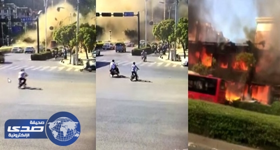 بالفيديو.. انفجار يهز مدينة هانغتشو الصينية
