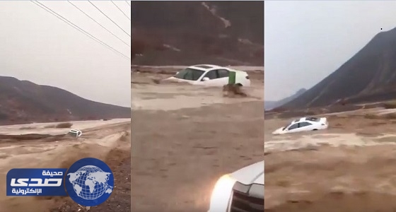 ⁠⁠⁠⁠⁠بالفيديو.. سيول المدينة تجرف مركبة
