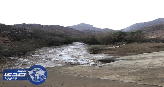 بالصور.. أمطار على محافظة أضم