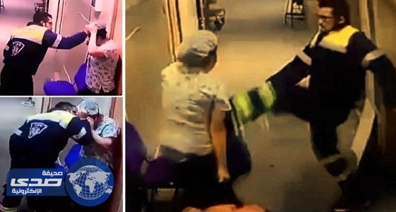 بالفيديو والصور.. طبيب يضرب ممرضة ويرفس بطنها ” رغم حملها “