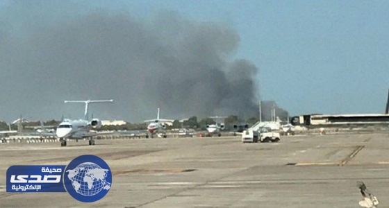 حريق ضخم في مطار برشلونة