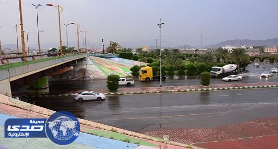 أمطار متوسطة على محافظة محايل
