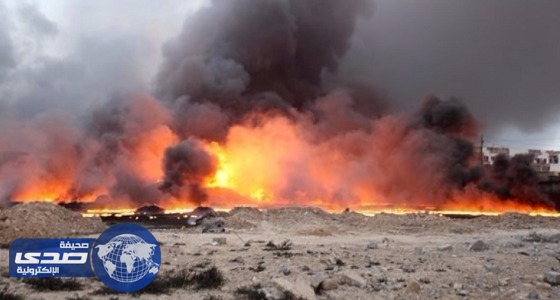 داعش يُضرم النيران في آبار نفط الحويجة بالعراق