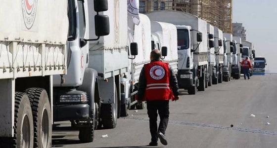 قافلة مساعدات لأربعين ألف شخص تدخل الغوطة السورية