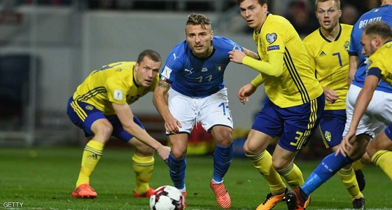 فيديو| السويد تهزم إيطاليا بهدف نظيف في الملحق الأوروبي لمونديال روسيا