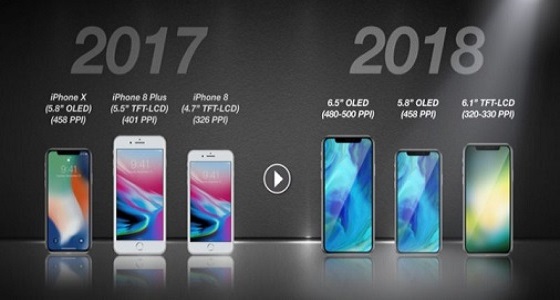 عام 2018 يحمل لعشاق أيفون 3 هواتف جديدة