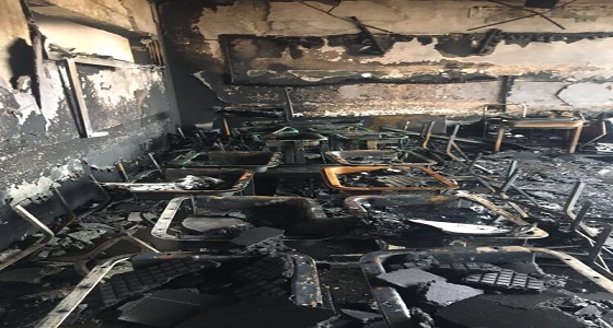 &#8221; مدني الرياض &#8221; يُخمد حريقاً في مدرسة ابتدائية بـ &#8221; العريجاء &#8220;