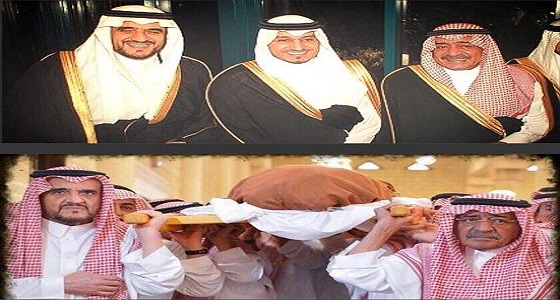 ابتسامة وحزن.. صورة مركبة تجمع الأميرين سعود بن فهد ومقرن بنجله منصور