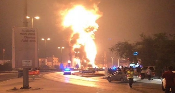 نشوب حريق بأحد أنابيب الغاز في البحرين