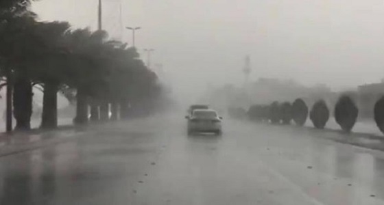 هطول أمطار على مراكز محافظة حقل والبديعة ورحيب