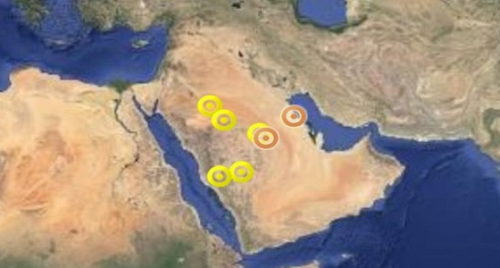النظام الآلي يُحذر 4 مناطق من الأمطار الرعدية